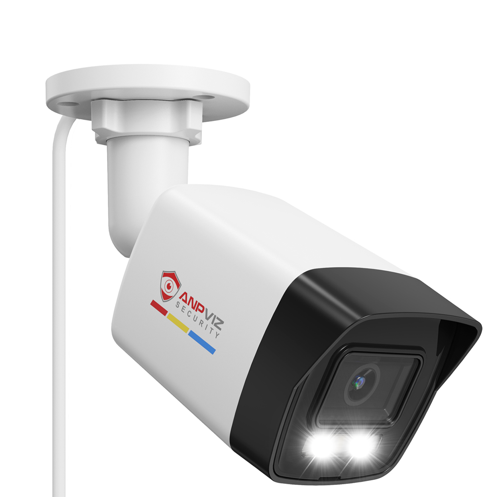 5MP PoE Camera, Smart Dual Light Color Night Vision, Human & Vehicle Detection, Wired Bullet Security Camera with Audio, 114° Wide Angle, IP67 Waterproof