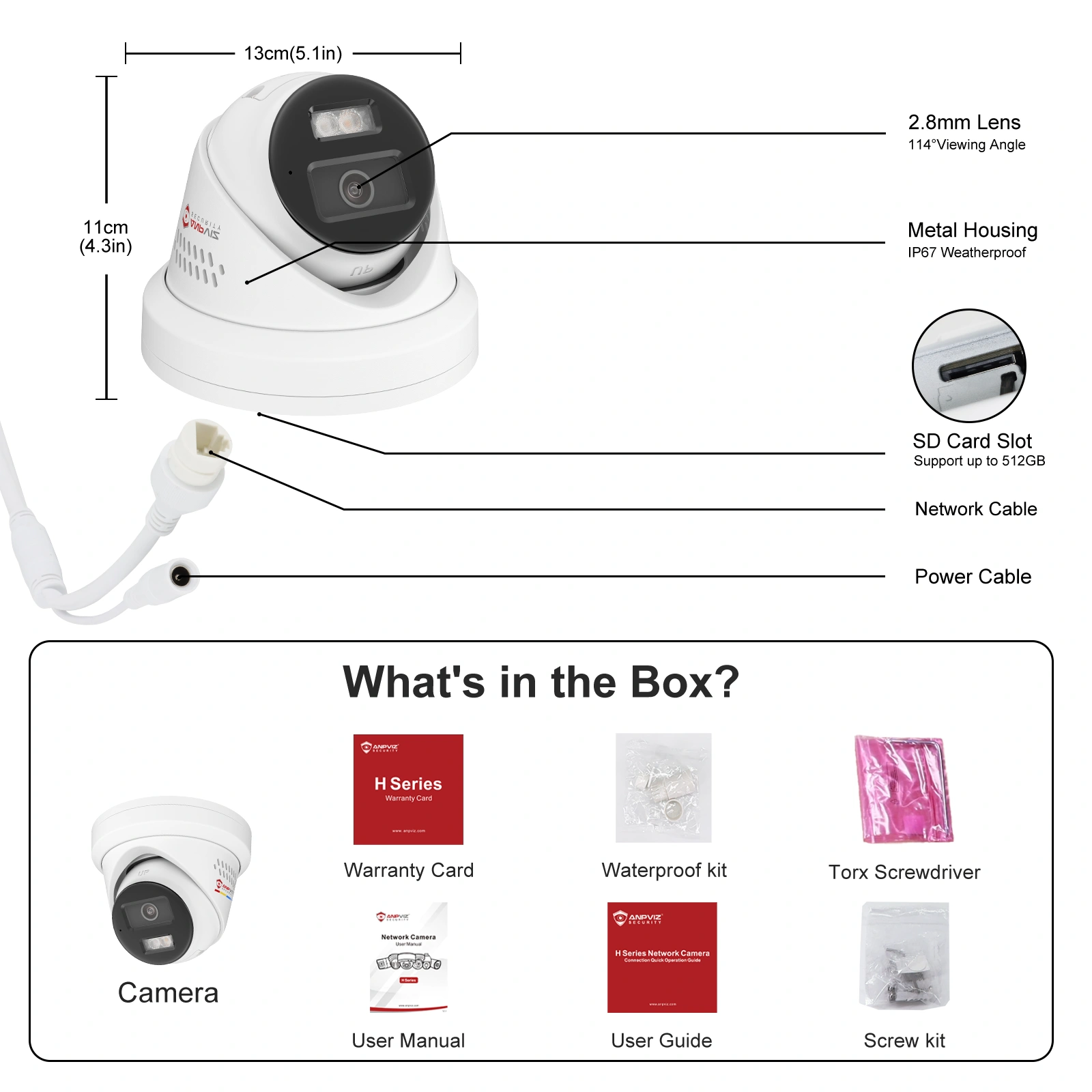 8MP POE IP Camera Active Deterrence Outdoor Security camera 2-Way