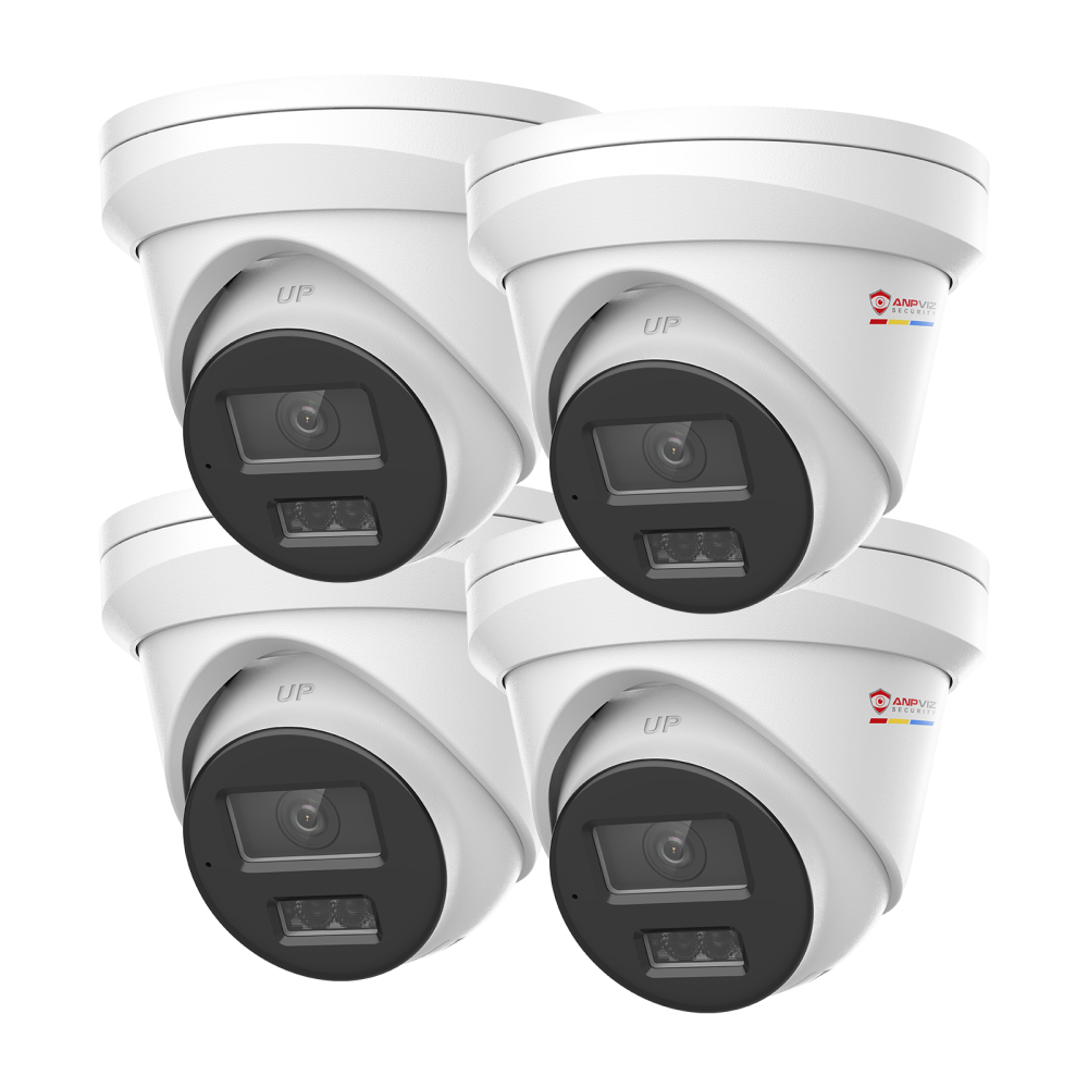 USA Only Anpviz 5MP IP PoE Camera, Active Deterrence Turret IP Security Camera Outdoor, 2-Way Audio, Human/Vehicle Detection, 98ft Smart Color Night Vision, IP67 Waterproof, 2.8mm Lens, Full Metal