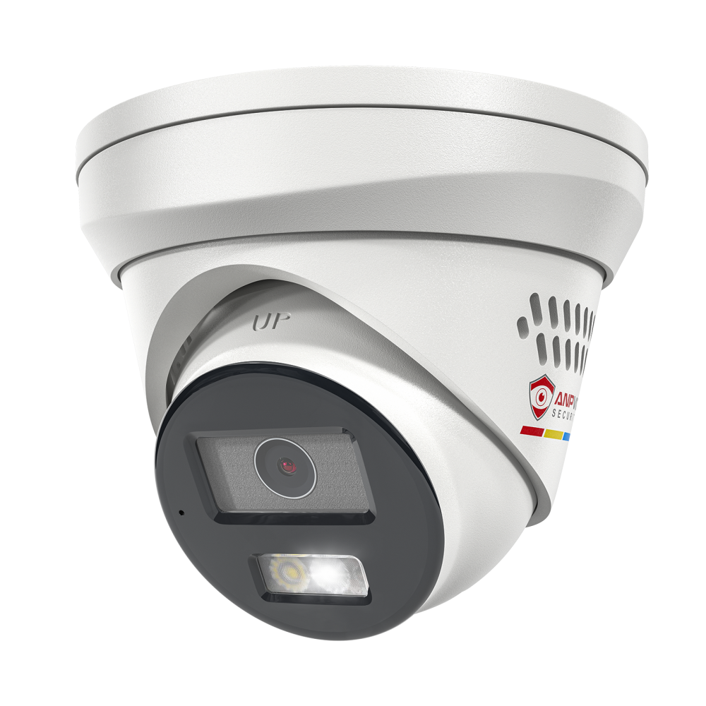 USA Only Anpviz 5MP IP PoE Camera, Active Deterrence Turret IP Security Camera Outdoor, 2-Way Audio, Human/Vehicle Detection, 98ft Smart Color Night Vision, IP67 Waterproof, 2.8mm Lens, Full Metal