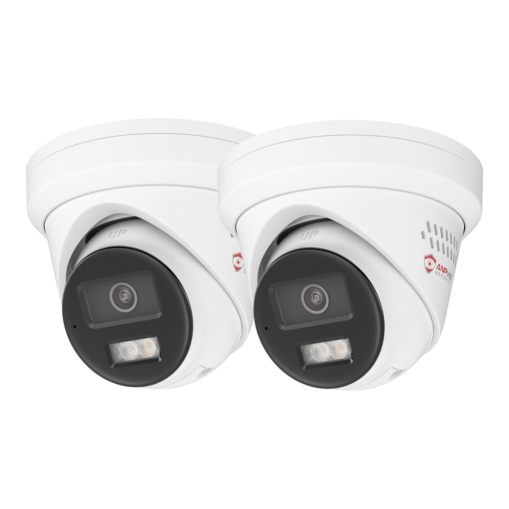 USA Only Anpviz 8MP IP PoE Camera, Strobe Light and Audio Alarm, Metal Turret 4K Security Camera Outdoor, 2 Way Audio, Smart Color Night Vision, Human/Vehicle Detection, IP67 Waterproof, 2.8mm Lens