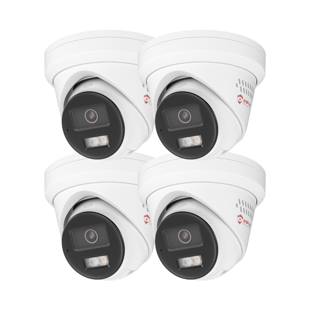USA Only Anpviz 8MP IP PoE Camera, Strobe Light and Audio Alarm, Metal Turret 4K Security Camera Outdoor, 2 Way Audio, Smart Color Night Vision, Human/Vehicle Detection, IP67 Waterproof, 2.8mm Lens