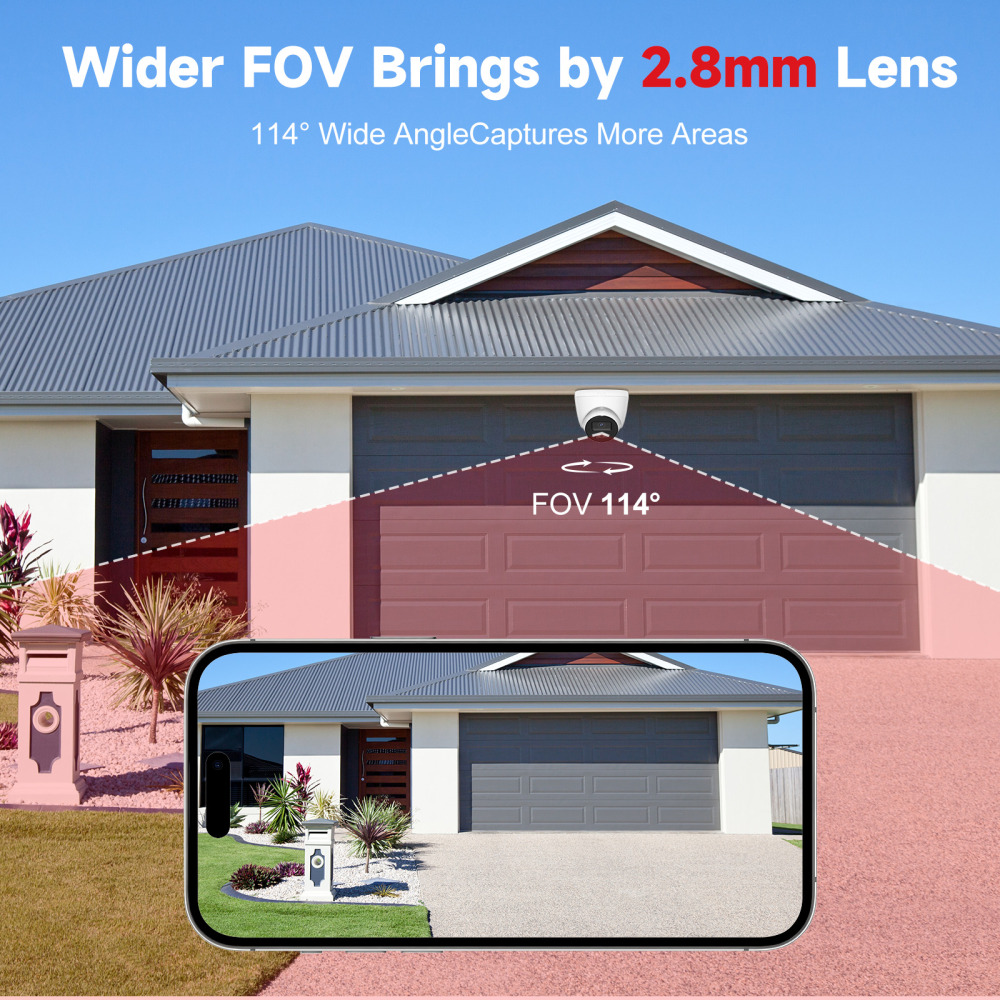 USA Only Anpviz 5MP PoE IP Camera with Human & Vehicle Detection, Smart Dual Light Color Night Vision Wired Security Camera Outdoor with Audio