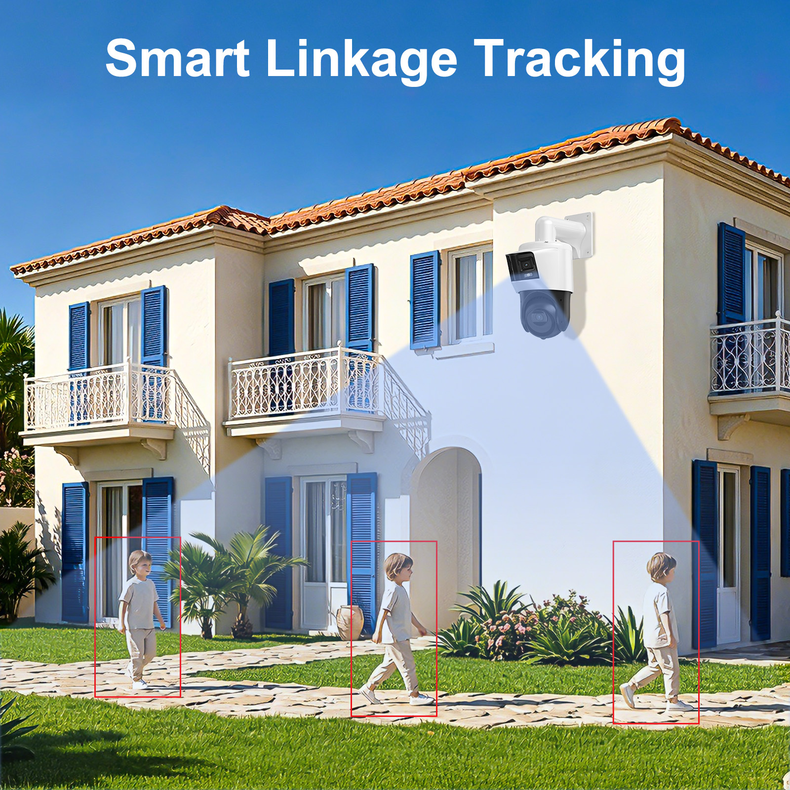 Anpviz 2-in-1 Smart Linkage 25X Zoom PTZ POE Camera, 4MP PTZ  & 8MP Dual Lens Bullet Security Camera, Smart Linkage, 360° Panoramic IP Camera Outdoor, AI Motion Detection 2.0, 330ft IR Night Vision, Perimeter Protection
