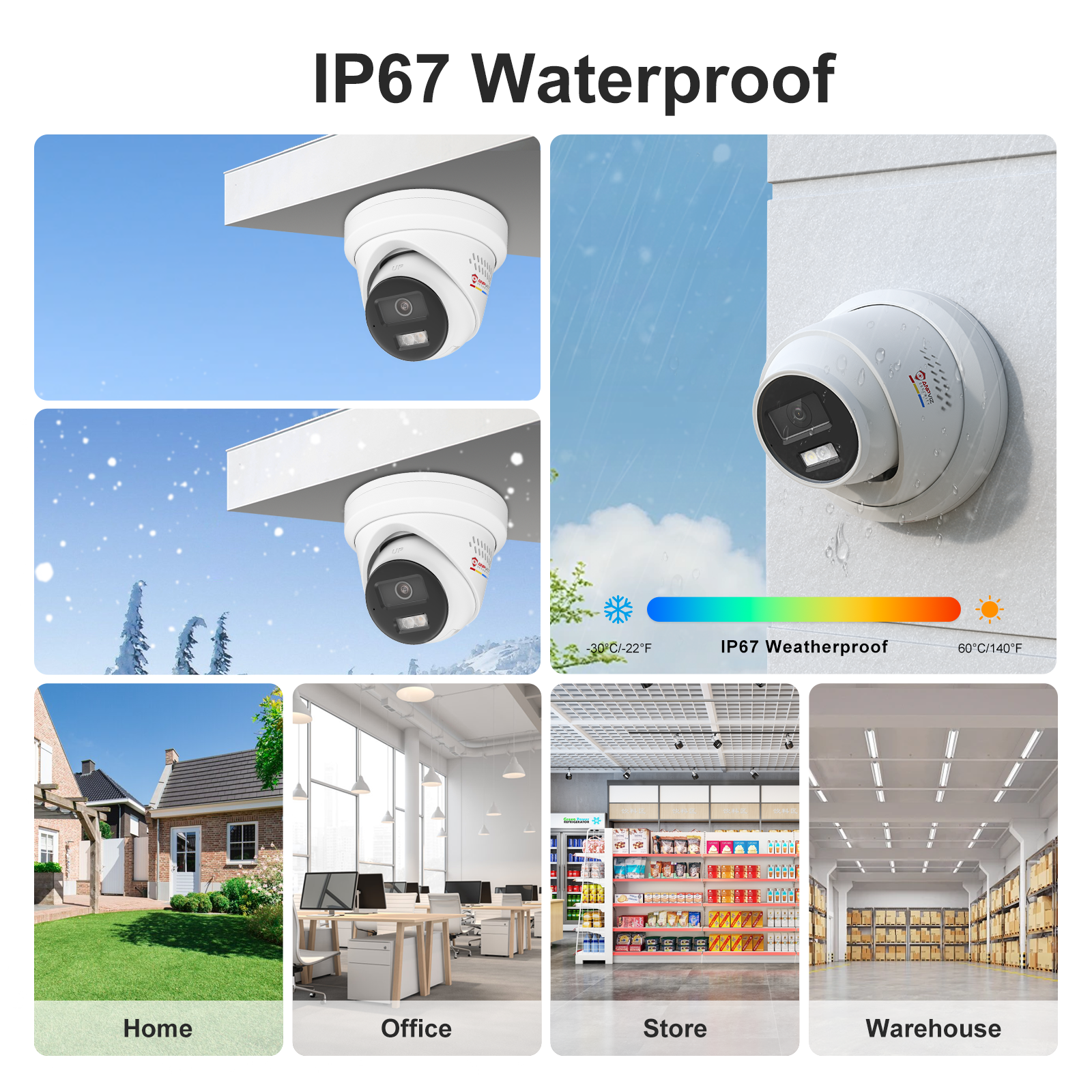 USA Only Anpviz 8MP 16CH Security POE Camera Kit, 16PCS 8MP Metal Turret Security IP Cameras, 16 Channels NVR, Smart Color Night Vision, Human Vehicle Detection
