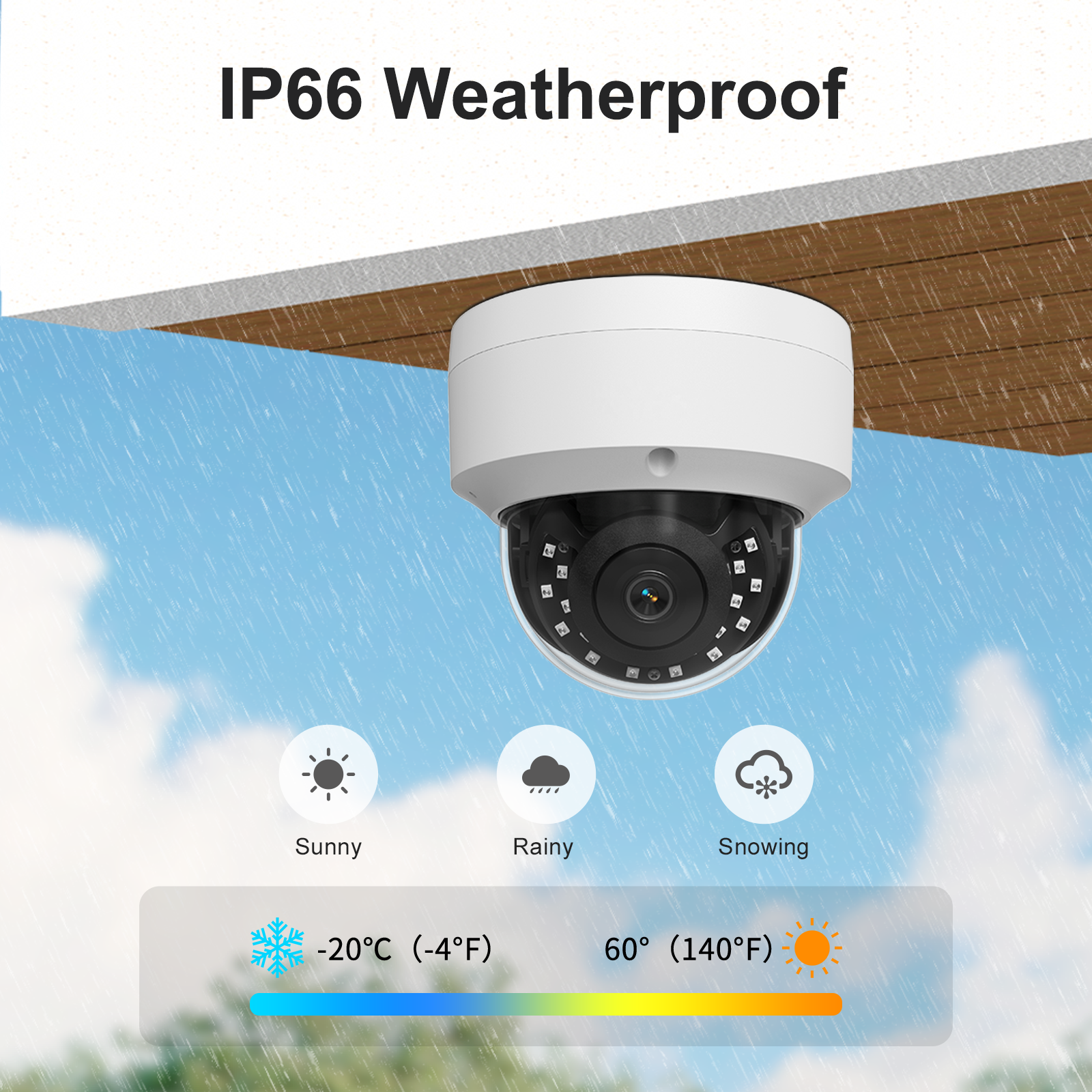 UNILOOK 4MP PoE IP Dome Camera, Wired IP Security Camera Outdoor Indoor 100ft Night Vision, Microphone, IK10, IP66 Waterproof, 2.8mm Wide Angle Lens, Not PTZ, NDAA Complaint