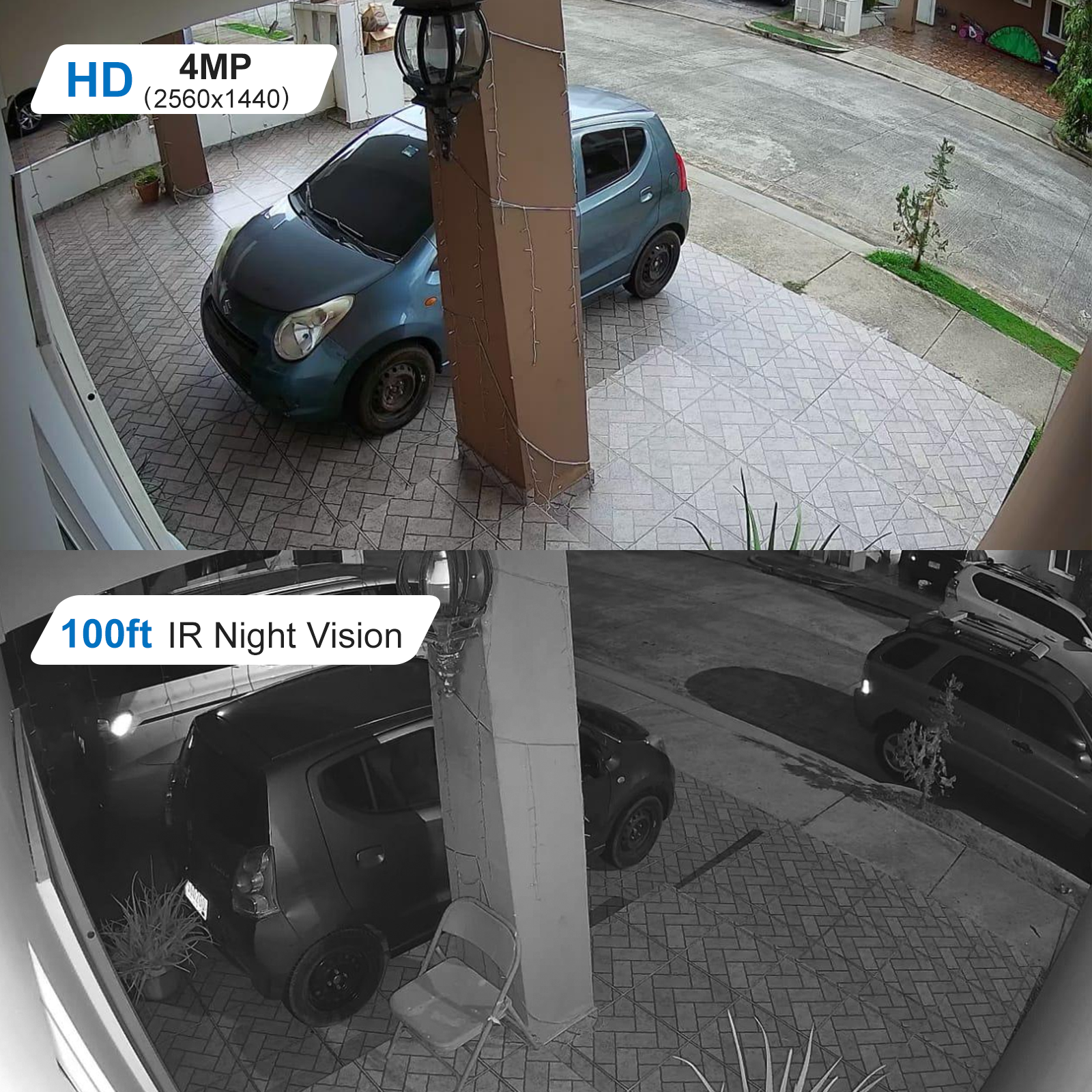 UNILOOK 4MP PoE IP Dome Camera, Wired IP Security Camera Outdoor Indoor 100ft Night Vision, Microphone, IK10, IP66 Waterproof, 2.8mm Wide Angle Lens, Not PTZ, NDAA Complaint (Black)