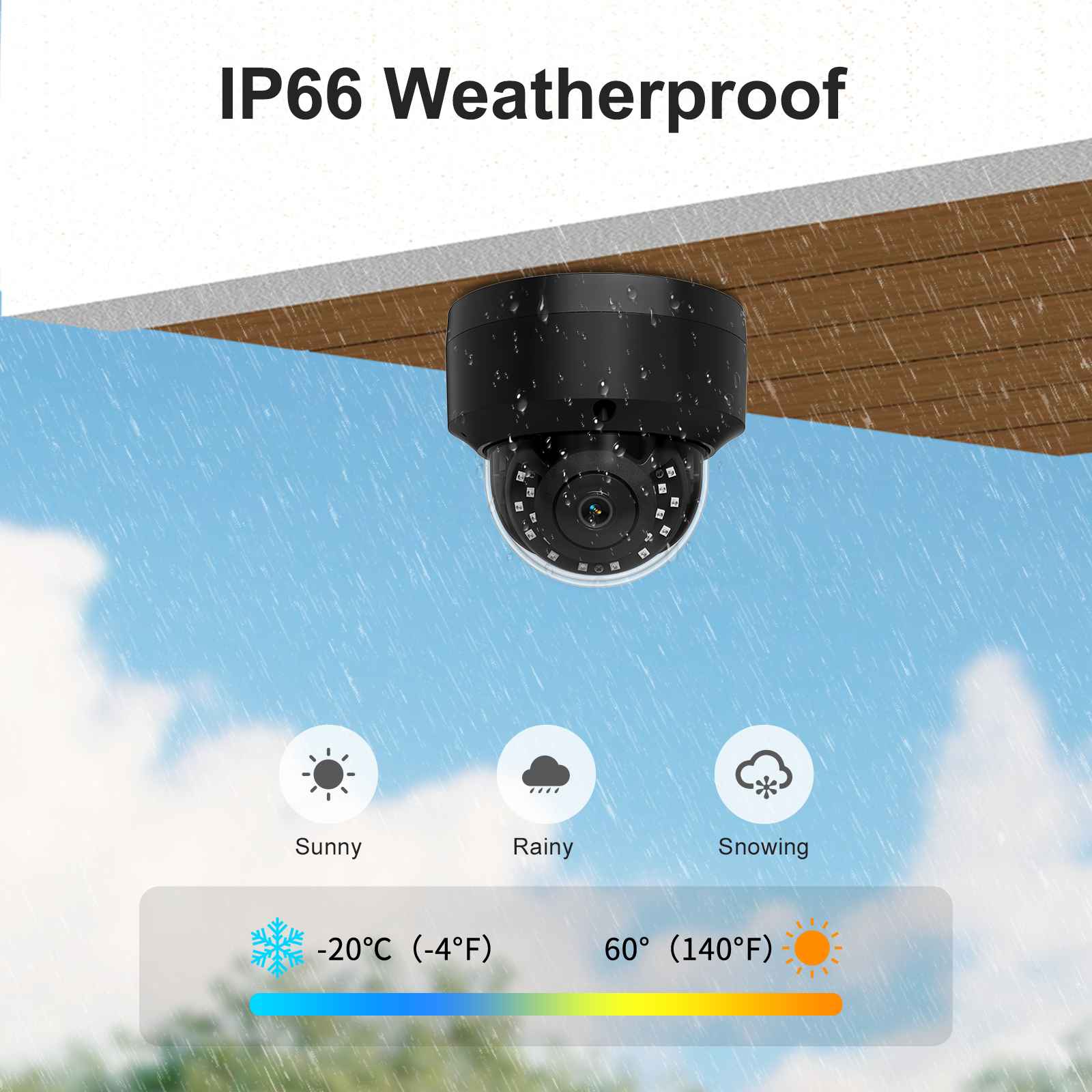 UNILOOK 4MP PoE IP Dome Camera, Wired IP Security Camera Outdoor Indoor 100ft Night Vision, Microphone, IK10, IP66 Waterproof, 2.8mm Wide Angle Lens, Not PTZ, NDAA Complaint (Black)