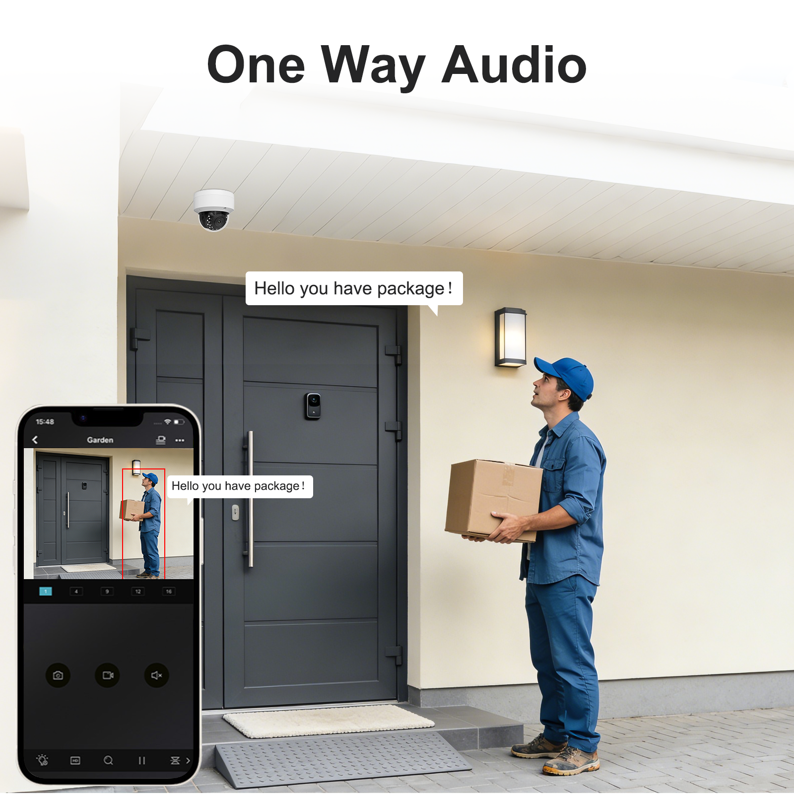 UNILOOK 4K 8MP PoE IP Dome Camera, IP Security Camera Outdoor Indoor, AI Human Vehicle Detection, 100ft Night Vision, Built-in Microphone, IK10, 2.8mm Wide Angle Lens, Not PTZ, NDAA Complaint