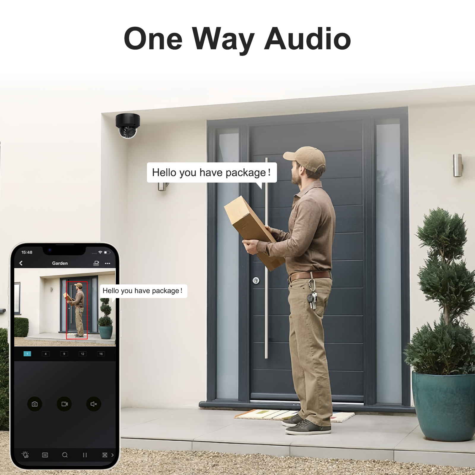 UNILOOK 4K 8MP PoE IP Dome Camera, IP Security Camera Outdoor Indoor, AI Human Vehicle Detection, 100ft Night Vision, Built-in microphone, IP66, IK10, 2.8mm Wide Angle Lens, NDAA Complaint
