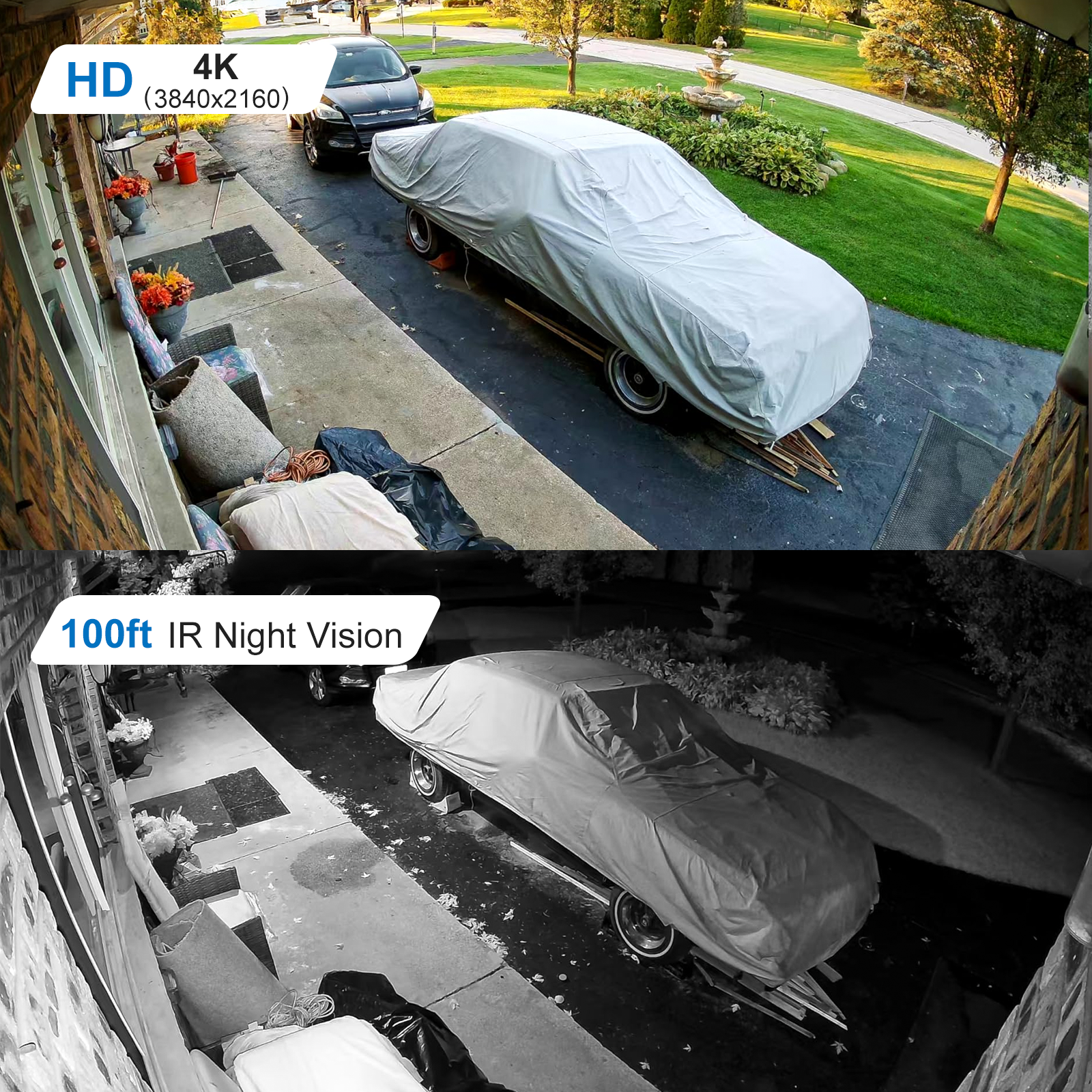 UNILOOK 4K 8MP PoE IP Dome Camera, IP Security Camera Outdoor Indoor, AI Human Vehicle Detection, 100ft Night Vision, Built-in microphone, IP66, IK10, 2.8mm Wide Angle Lens, NDAA Complaint