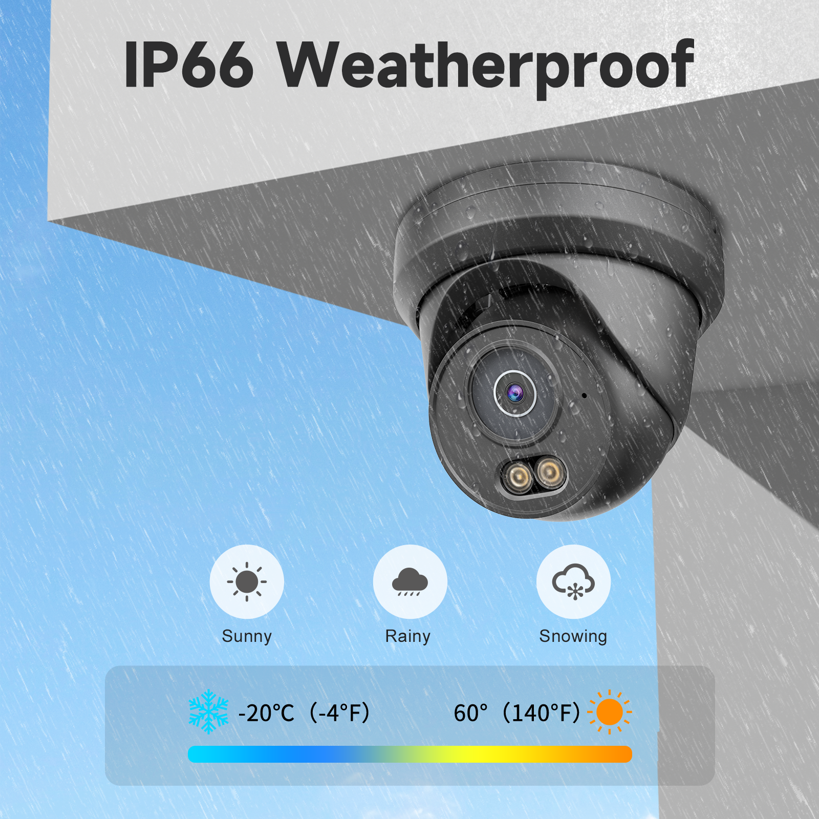 UNILOOK 4K 8MP PoE Security Camera, Turret IP Camera Outdoor Indoor Wired 100ft Smart Color Night Vision, Human/Vehicle Detection, IP66, Built-in Audio, @20fps, Wide Angle, Full Metal, NDAA (Black)