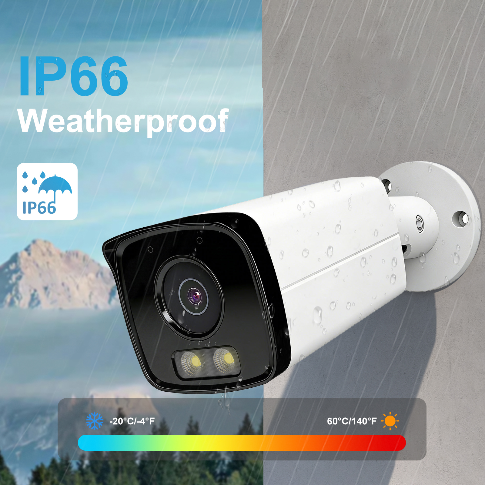 UNILOOK 4MP Bullet PoE Camera, Wired Security IP Camera Outdoor Indoor 100ft Smart Color Night Vision, AI Human Motion Detection, Built-in Mic, 2.8mm Lens, Full Metal, Business, NDAA