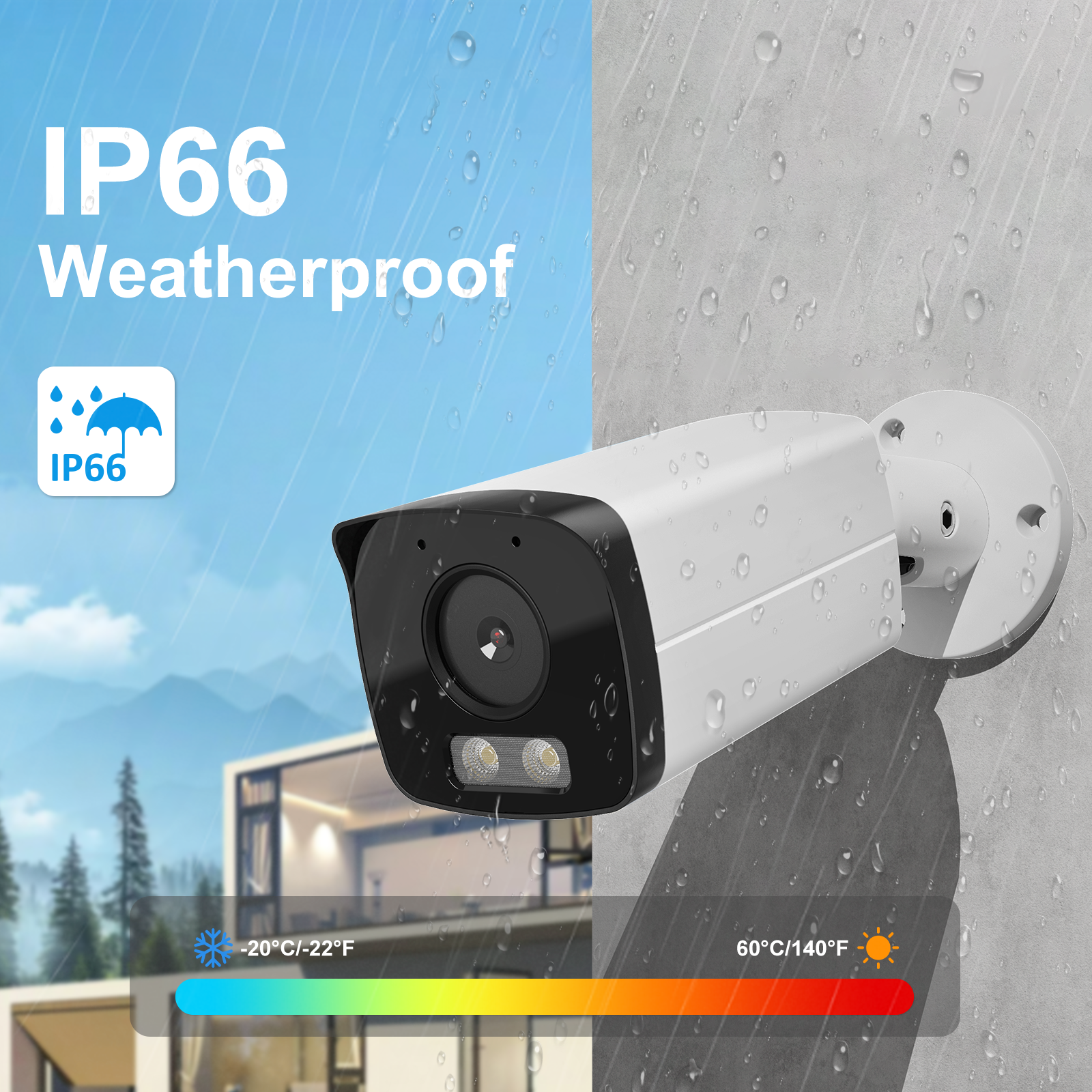 UNILOOK 6MP Bullet PoE IP Camera, Wired Security IP Camera Outdoor | Human Vehicle Motion Detection, 100ft Color Night Vision, Built-in Mic, 2.8mm Lens, Micro SD Slot(up to 512GB) NDAA