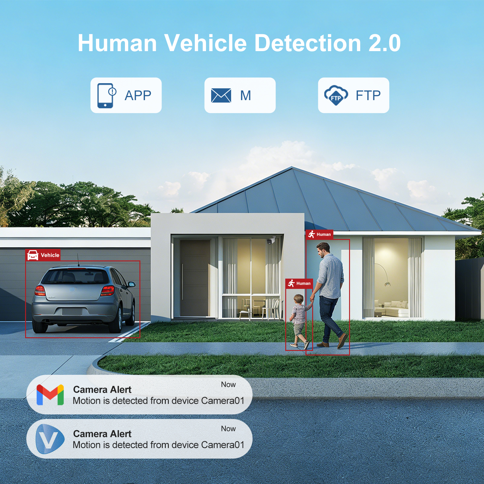 UNILOOK 4K Bullet PoE IP Camera Outdoor, 8MP Wired Security IP Camera AI Human Vehicle Detection, 100ft Smart Color Night Vision, Audio, 2.8mm Lens, Waterproof, Micro SD Slot(up to 512GB), NDAA