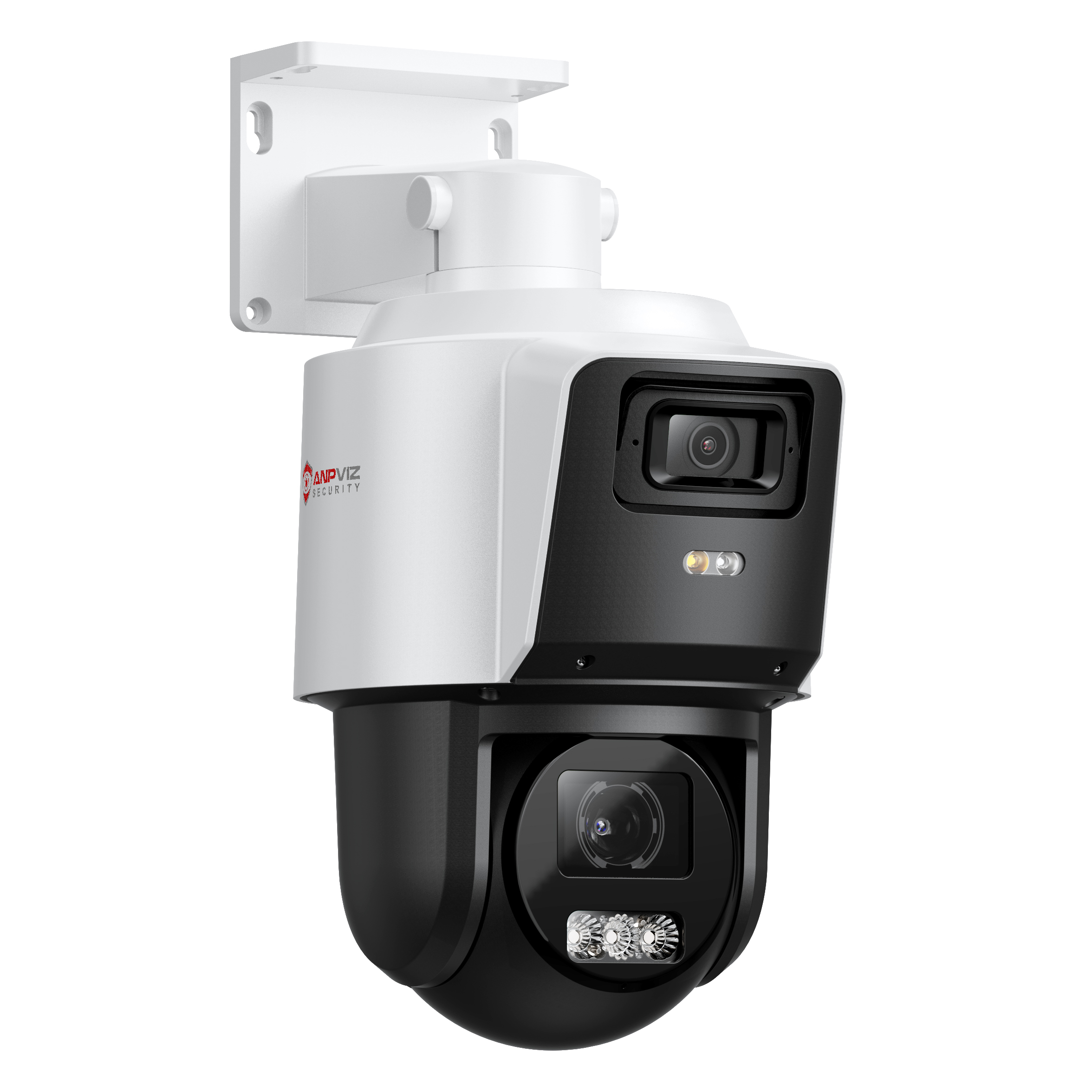 Anpviz 3-inch PTZ IP Camera 4X Zoom 4MP Bullet&PTZ Dual-Array Mic and Speaker VCA Smart Linkage Outdoor Camera IP66 120db WDR