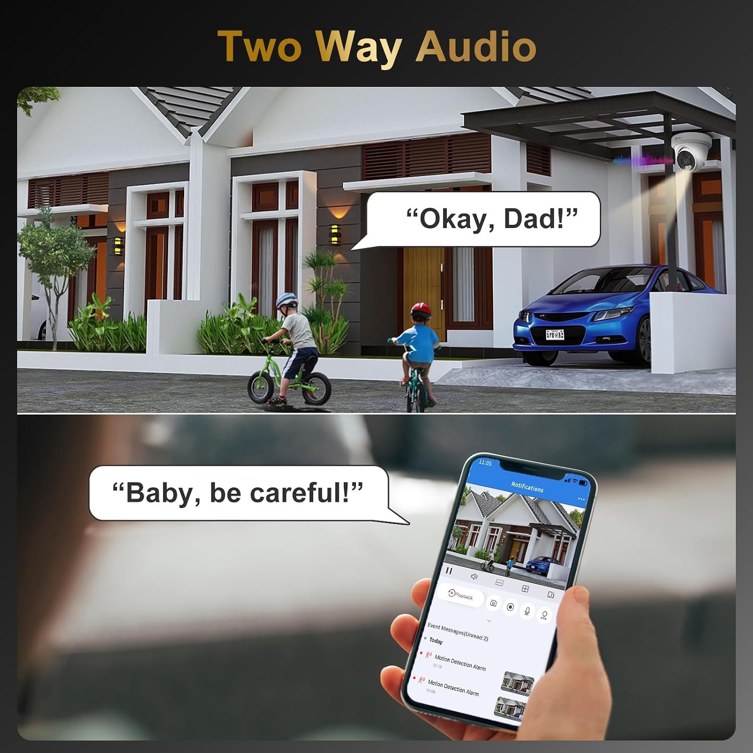 Anpviz UltraHD 4K 8MP IP Turret PoE Camera Outdoor with Active Deterrent