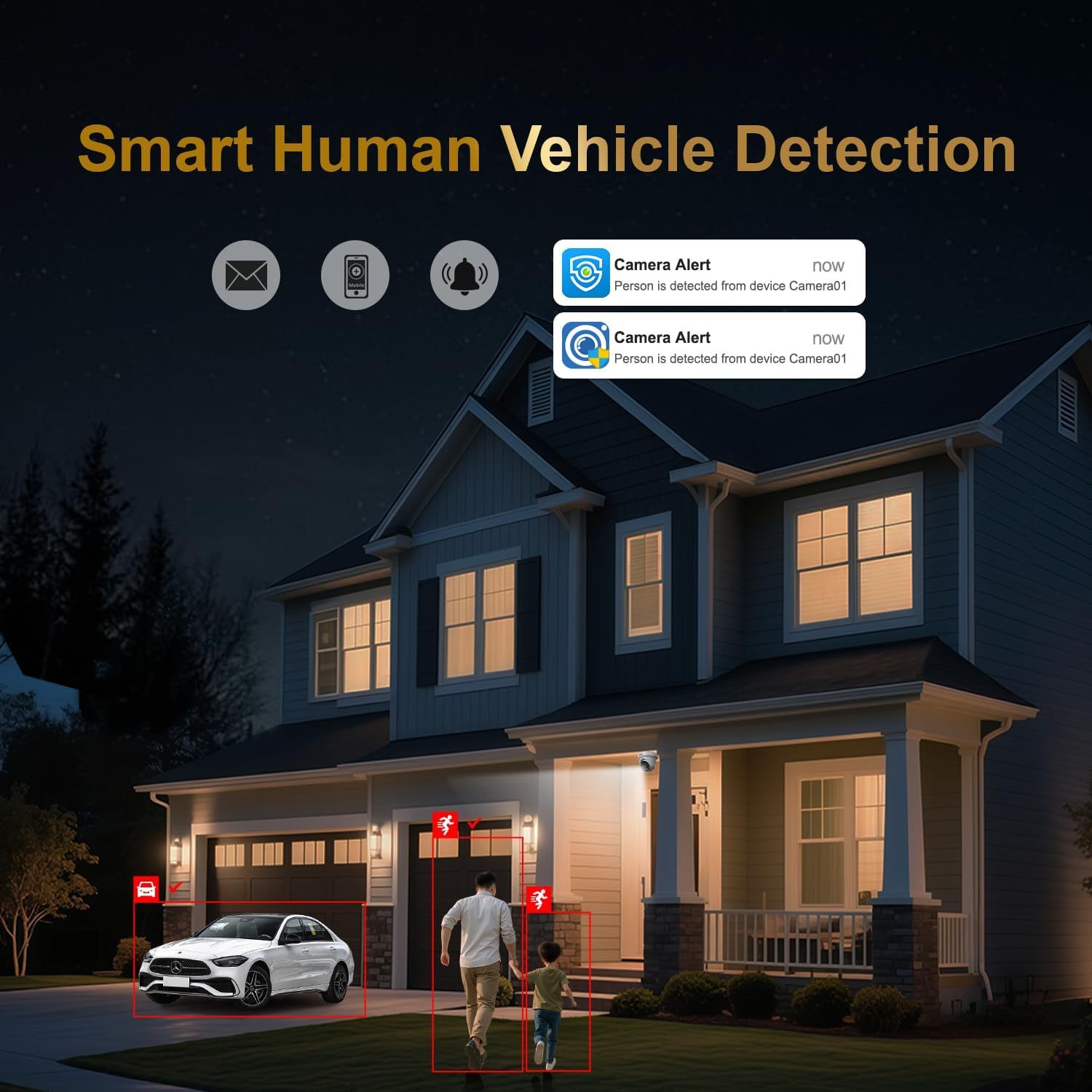Anpviz UltraHD 4K 8MP IP Turret PoE Camera Outdoor with Active Deterrent