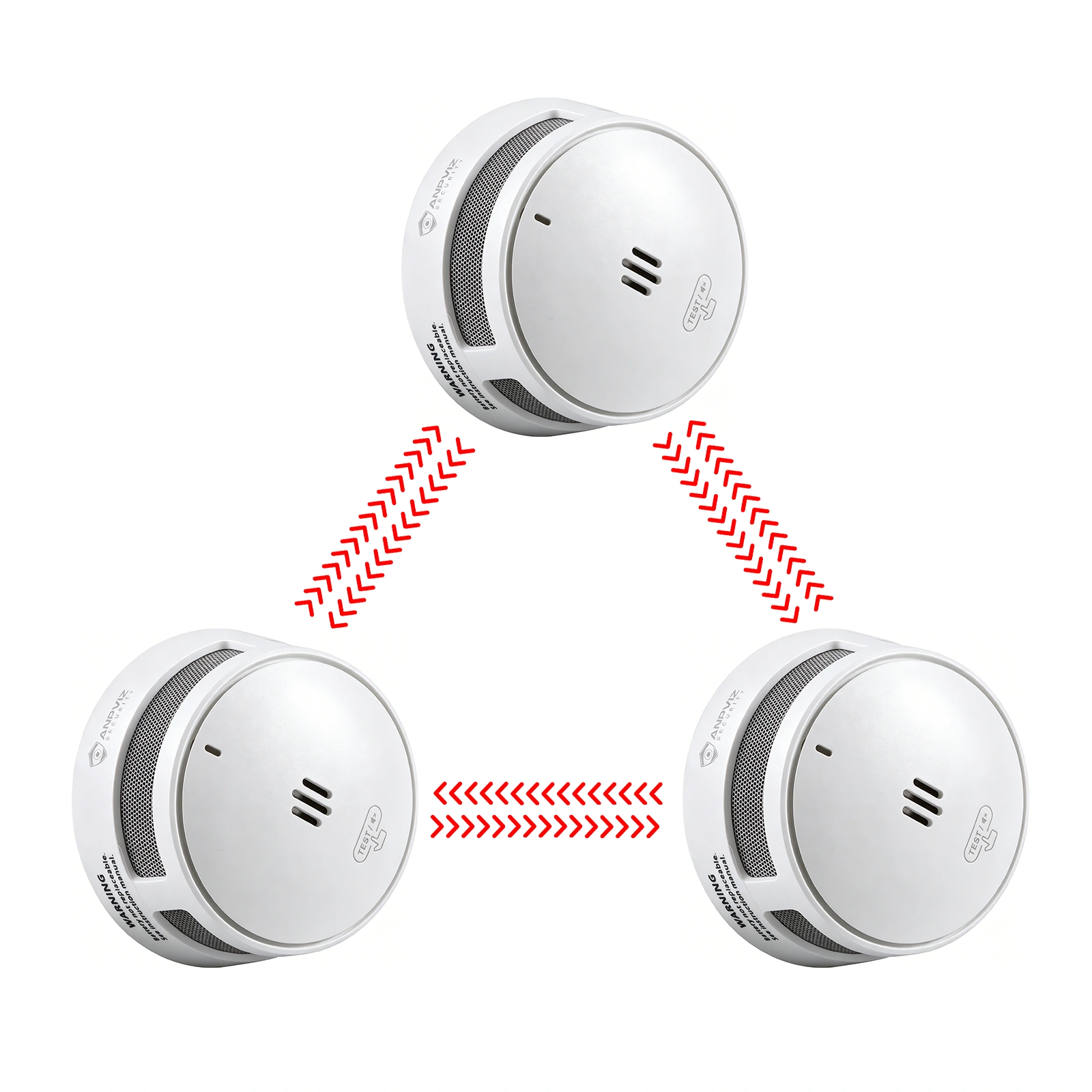 Smoke Detectors & Fire Alarms, 10-Year Battery Wireless Interconnected Smoke Alarm, Photoelectric Fire Alarm for Home, UL & FCC Compliant, 925 MHz USA Only, 3-Pack