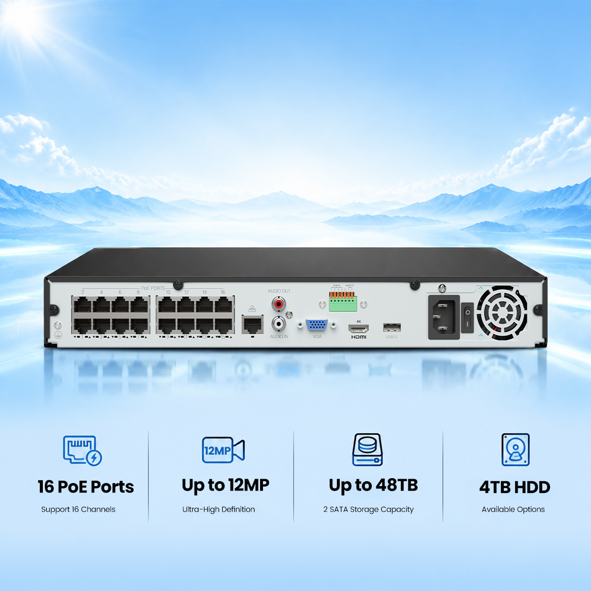 Anpviz NVR7608K2-8P Professional 8CH PoE NVR