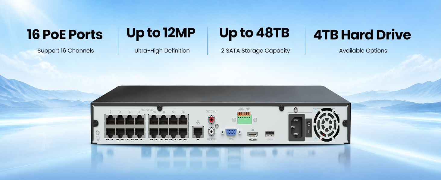 Anpviz NVR7608K2-8P Professional 8CH PoE NVR