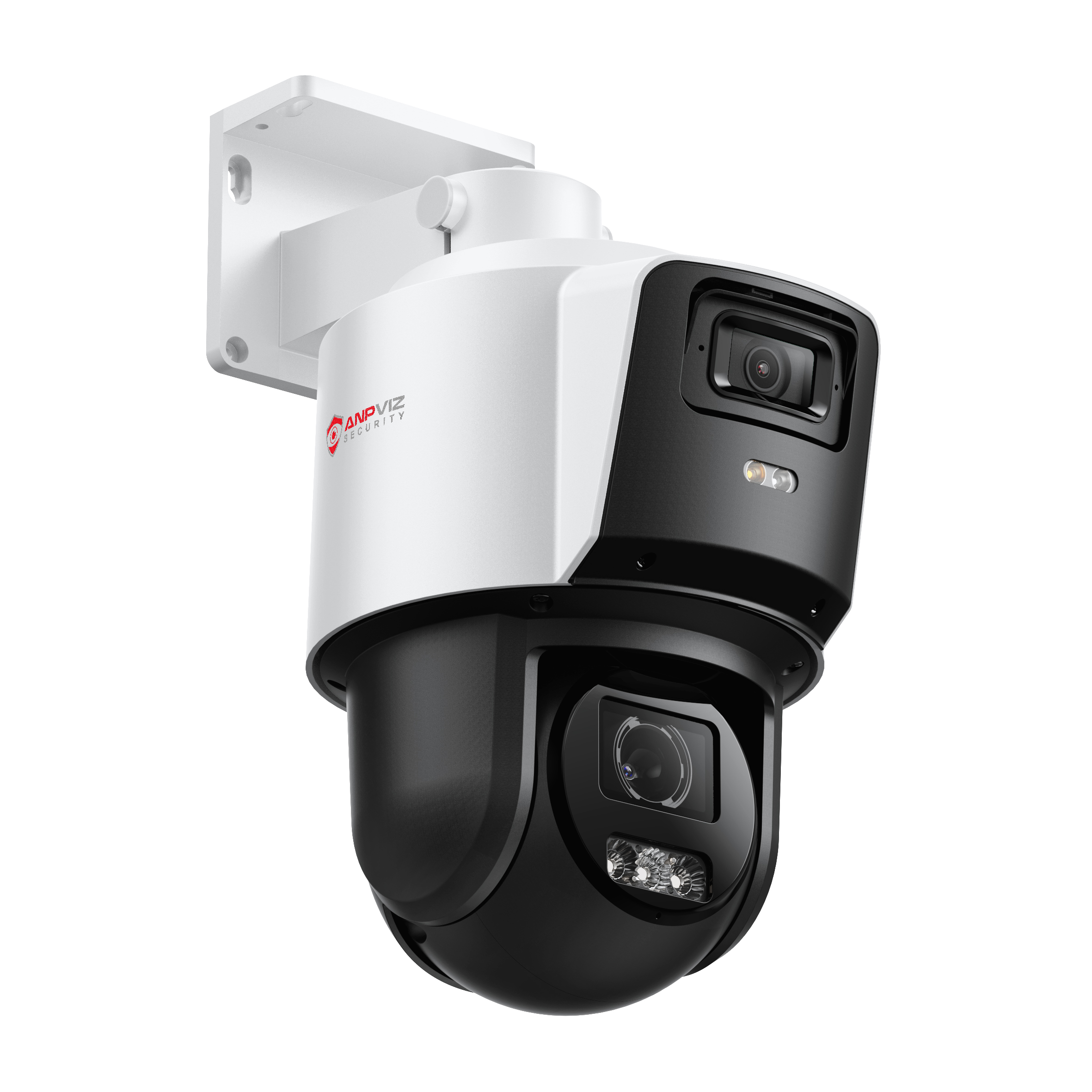 Anpviz 3-inch Dome PTZ IP Camera with 4X Zoom, 4MP Bullet&PTZ, Dual-Array Mic and Speaker, VCA Smart Linkage Outdoor Camera IP66 120db WDR