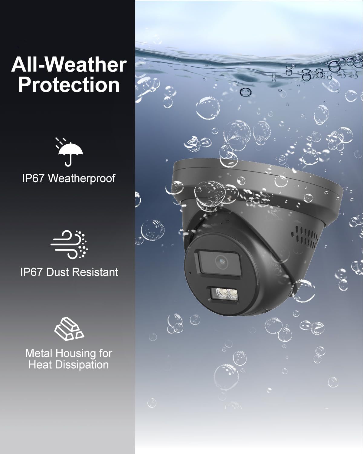 Anpviz 5MP PoE IP Active Deterrence Camera, Wired Security Camera Outdoor