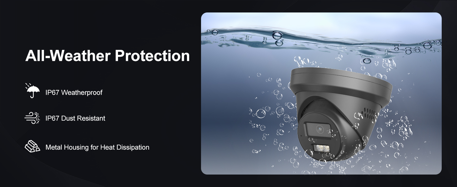 IP67 Rated Weatherproof and Dust Resistant