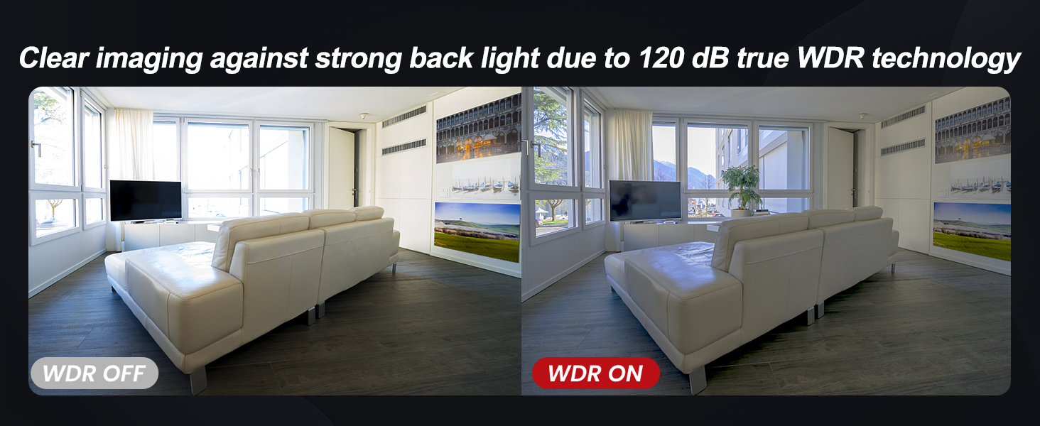 120db wdr balances bright sunlight and shadows perfectly for clear front porch monitoring