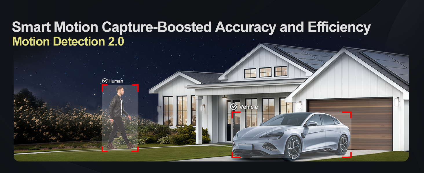 ai human vehicle detection filters out pets and tree shadows preventing false motion alarms