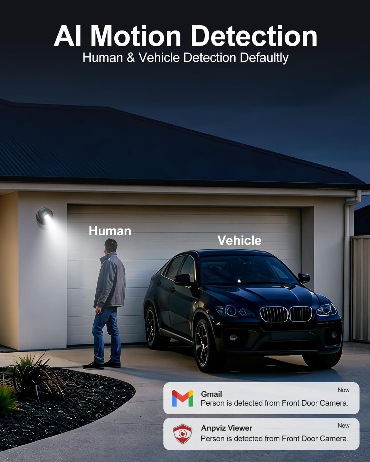 Anpviz 5MP PoE IP Active Deterrence Camera, Wired Security Camera Outdoor