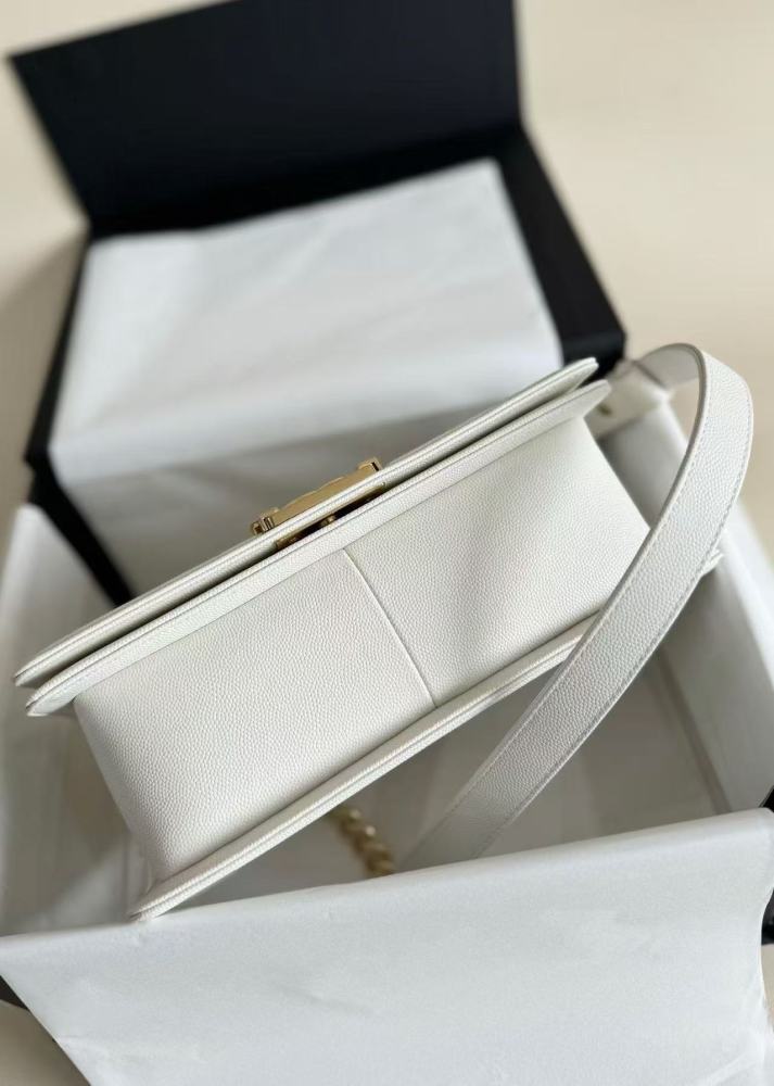 chanel boy white