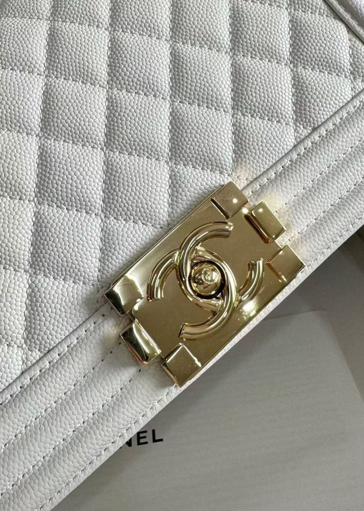 chanel boy white