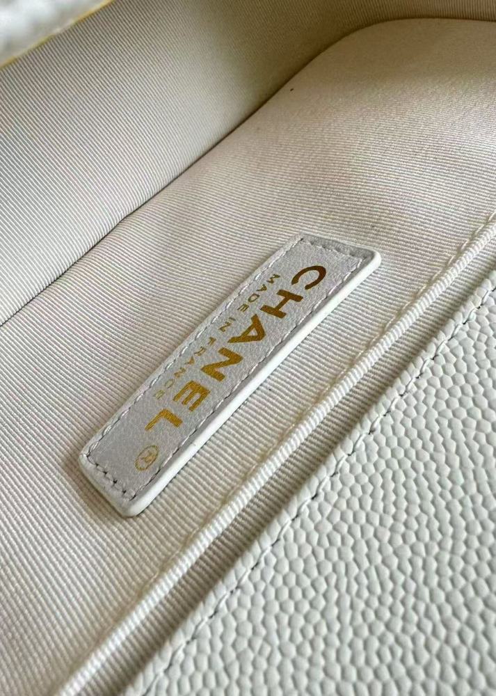 chanel boy white