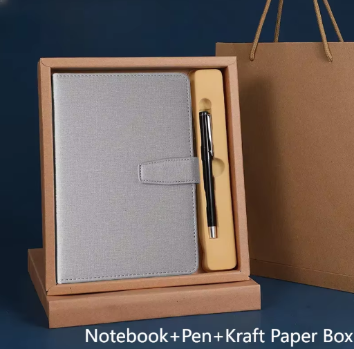 Customizable Luxuriant Ruled Paper Leather Notebook Stylish Buckle Diary Journal Gifts Set With Company Brand Logo