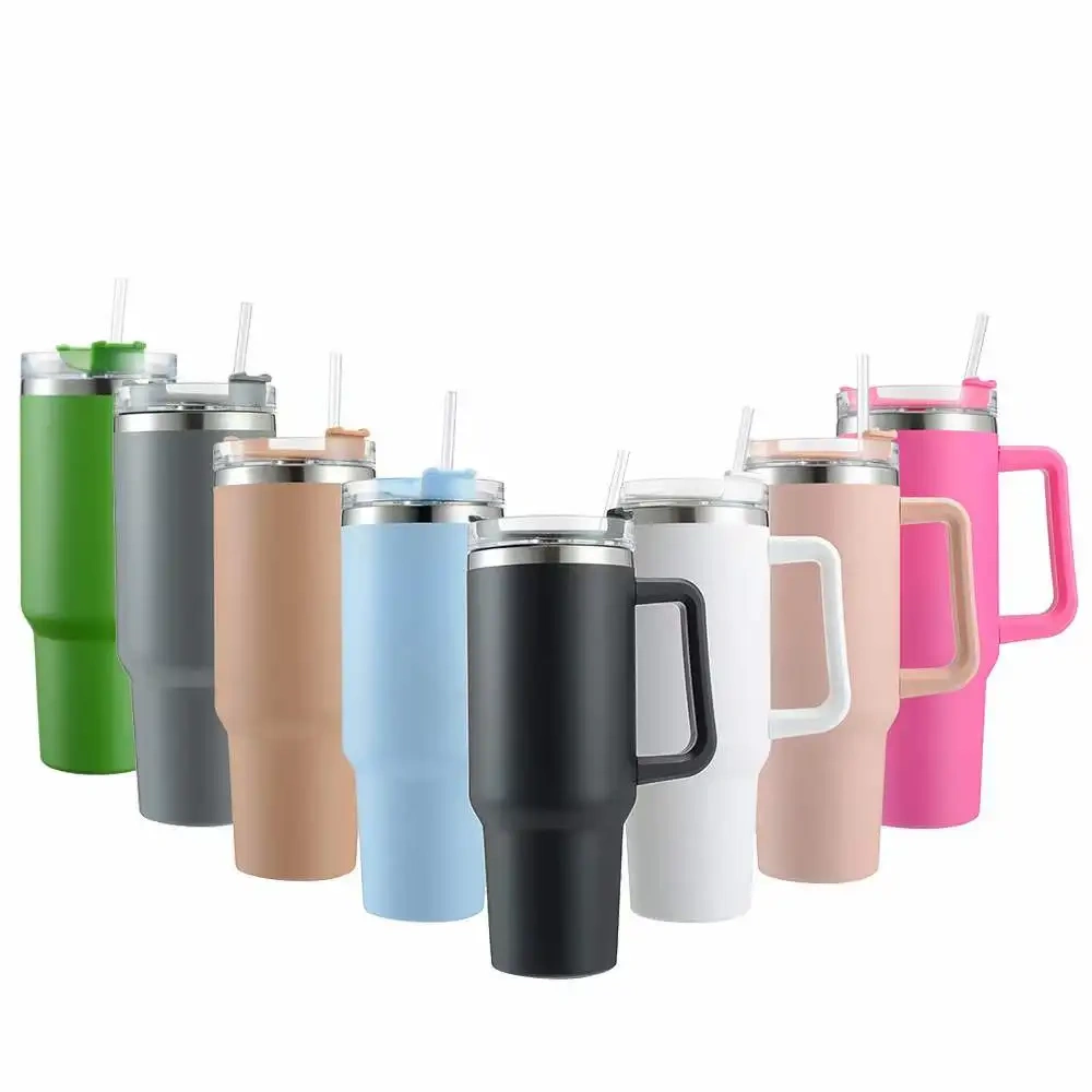 2024 New Tumbler 30/40/50oz tazas Cup with Handle-Stainless Steel Water Bottles Sanrio Thermos Cup With Handle And Straw