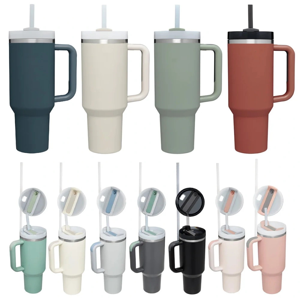 2024 New Tumbler 30/40/50oz tazas Cup with Handle-Stainless Steel Water Bottles Sanrio Thermos Cup With Handle And Straw