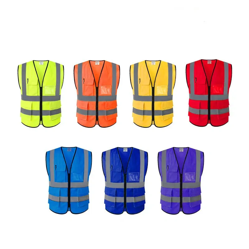 High Visibility Security Motorcycle Reflective Safety Vest Safe Working Clothes Sanitation Workers Clothes for Road Construction