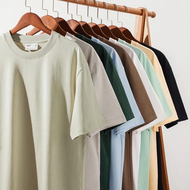 MT2334 Guangzhou Clothing Manufacturer Wholesale Custom 240g 100% Cotton Blank Drop Shoulder T Shirt Plus Size Men's T-Shirts