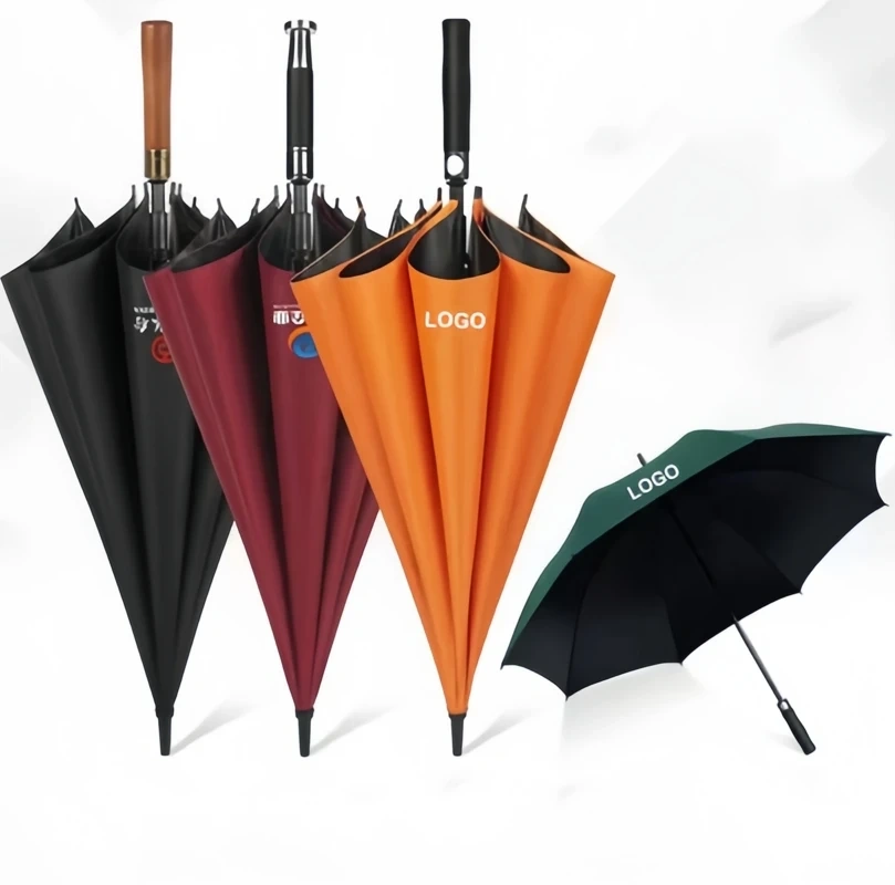 2024  Wholesale Top Sale  Business Gift Portable Straight Golf Umbrella With Logo for Outdoor