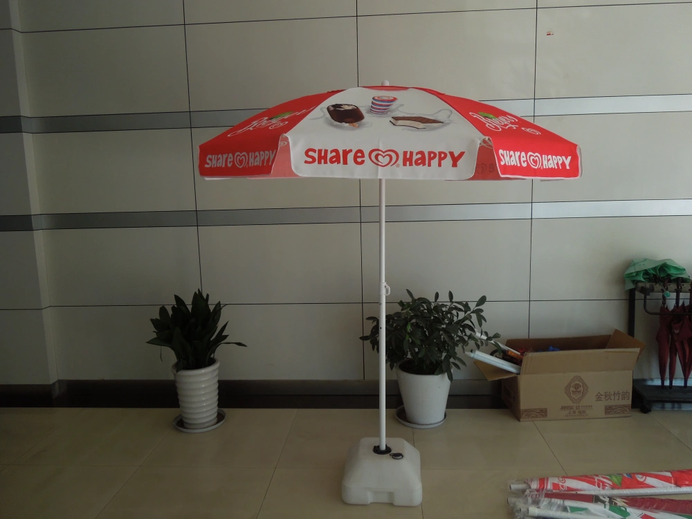 Advisteing Custom Logo Umbrella Beach Parasol Wholesale Beach Umbrella Outdoor Promotional Umbrella