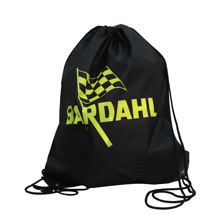 Wholesale Promotional Polyester Nylon Drawstring 30cm Shop and Backpack Customized Draw String Bags
