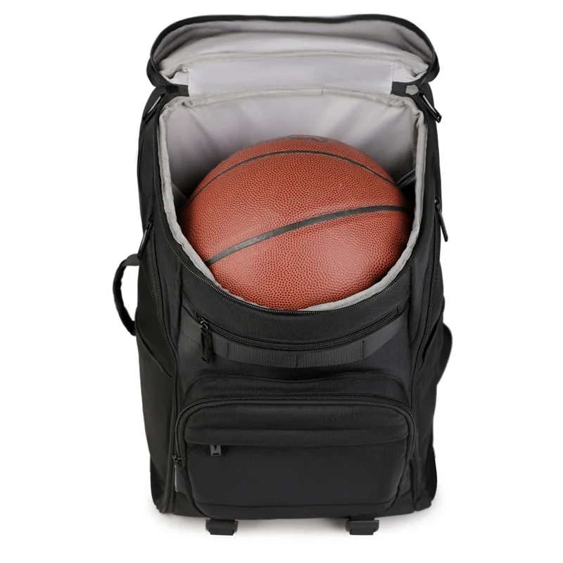 Large-Capacity PU Canvas Sports Backpack for Men Independent Shoe Compartment Dry Wet Separation Badminton Racquet Sport Bag