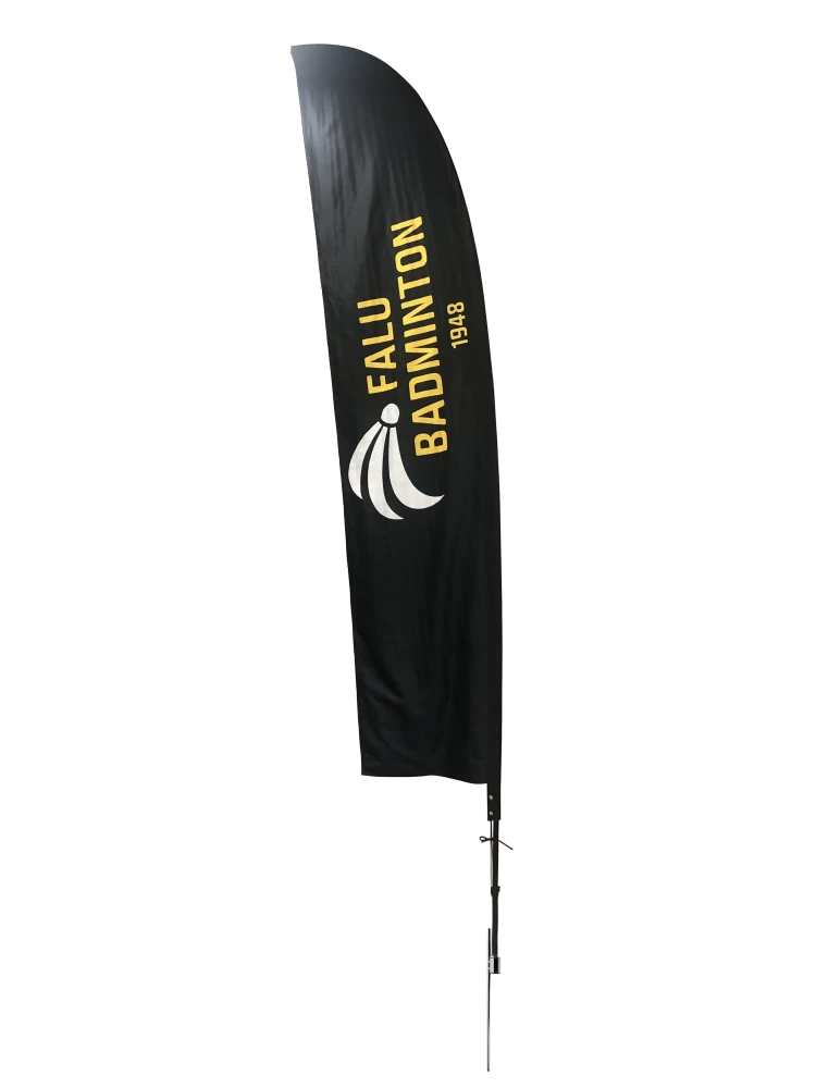 ADMAX Advertising Custom Printed Flying Banners Bali Bow Sail Swooper Flagpole Feather Flag Banners Beach Flags With Spike Base
