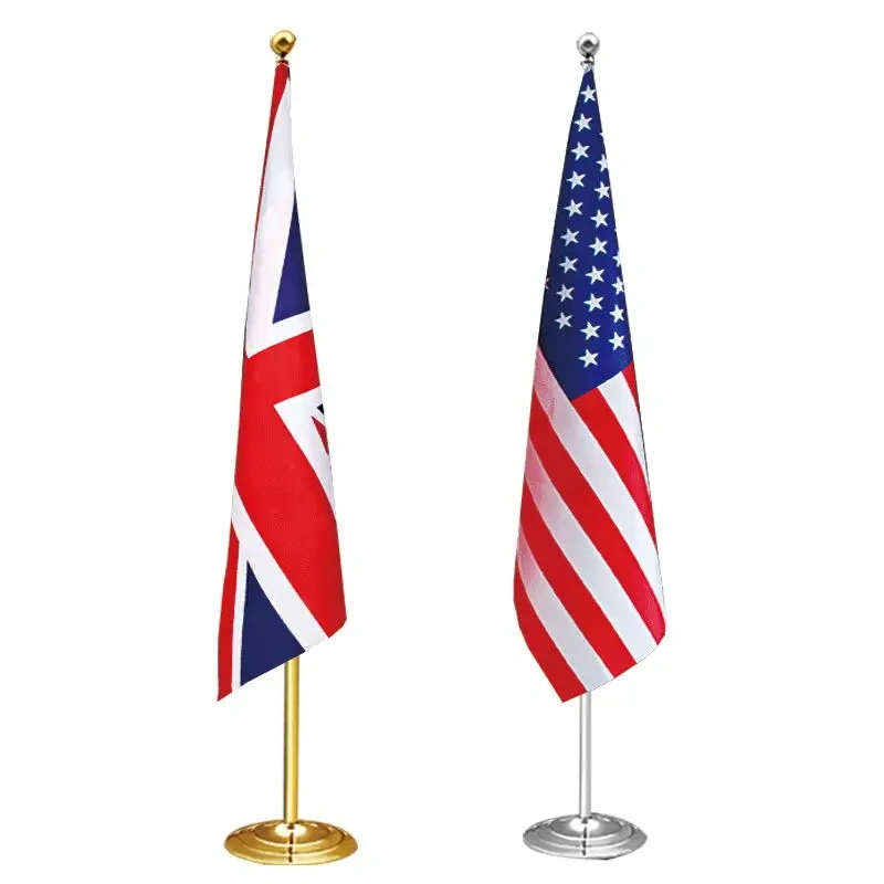 Factory Direct Sale Custom 3x5ft Indoor Office Conference Flags With Flagpole Base