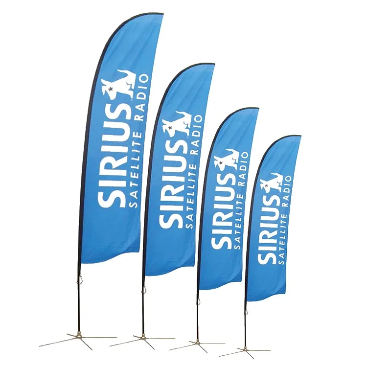 ADMAX Advertising Custom Printed Flying Banners Bali Bow Sail Swooper Flagpole Feather Flag Banners Beach Flags With Spike Base