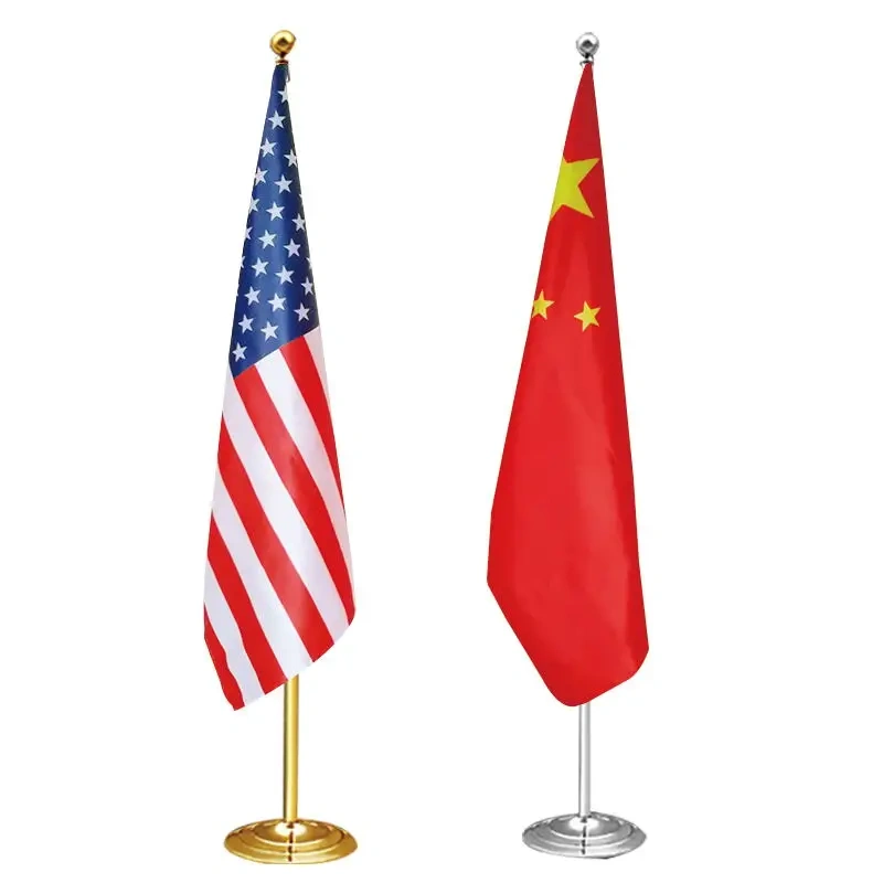 Factory Direct Sale Custom 3x5ft Indoor Office Conference Flags With Flagpole Base