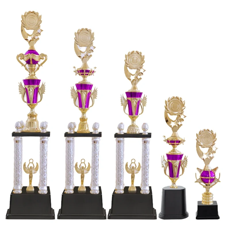 Manufacturer Gold Base Plastic Trophies Cup 2 Tier Trophy Award for Taekwondo Karate Martial Arts Event