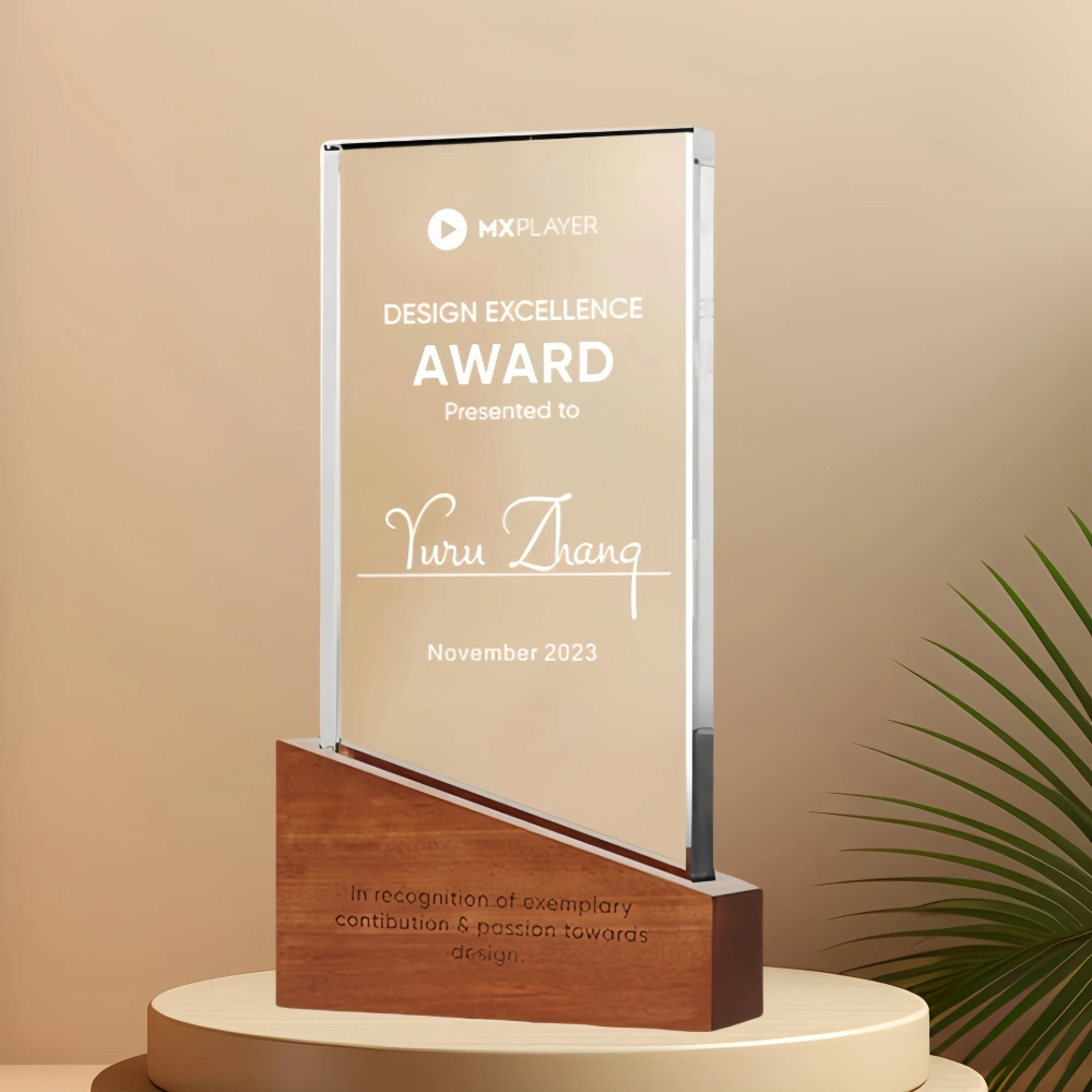2024  Wholesale Wooden Crystal Trophy Award