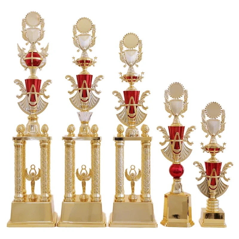 Manufacturer Gold Base Plastic Trophies Cup 2 Tier Trophy Award for Taekwondo Karate Martial Arts Event